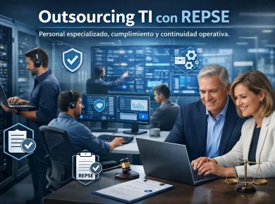Outsourcing TI con REPSE para empresas con soporte técnico empresarial y continuidad operativa