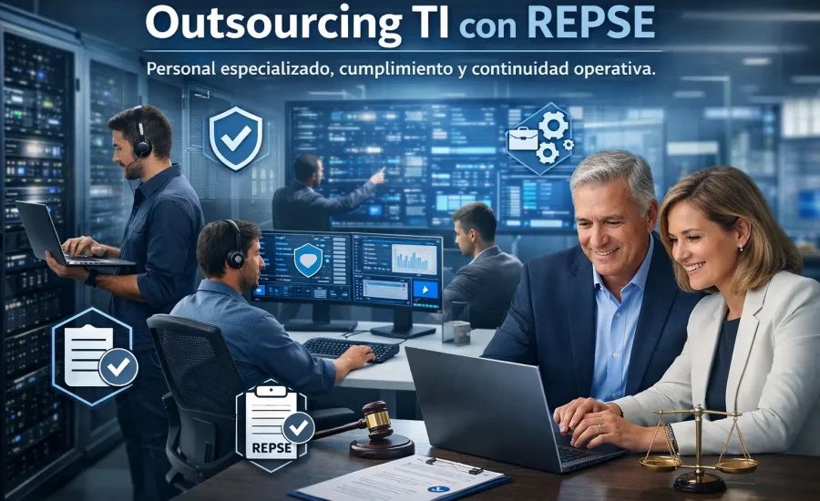 Outsourcing TI con REPSE para empresas con soporte técnico empresarial y continuidad operativa