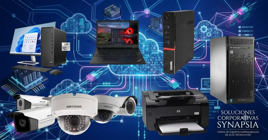 Venta de equipos de cómputo empresariales, laptops y servidores para oficina