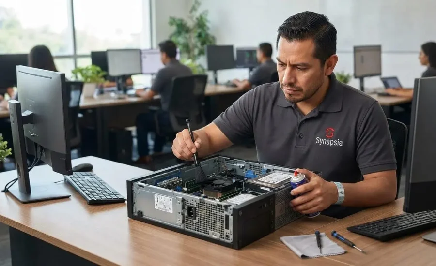 Mantenimiento de computadoras para empresas en oficina corporativa